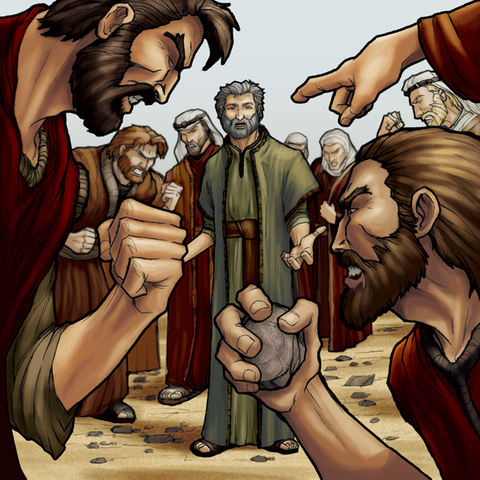 Esteban fue pedreado.