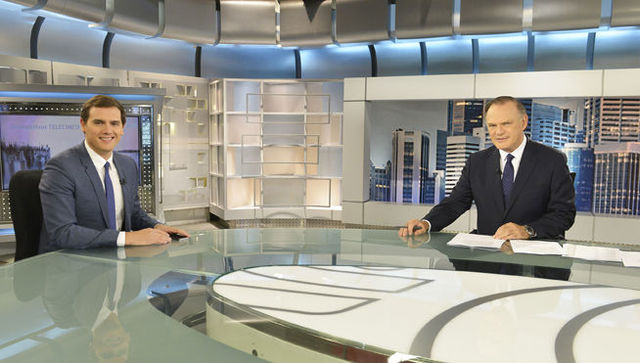 Albert Rivera y Pedro Piqueras