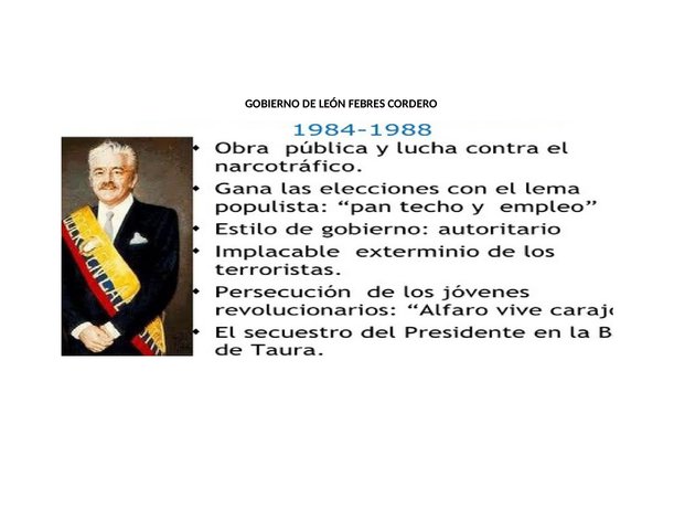 LA PRESIDENCIA DE LEÓN FEBRES CORDERO