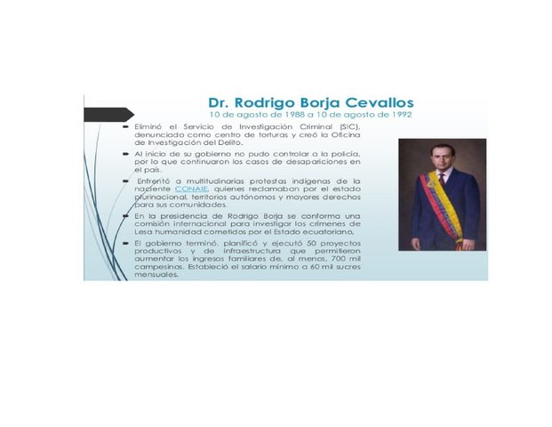 LA PRESIDENCIA DE RODRIGO BORJA CEVALLOS