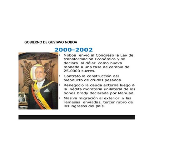 PRESIDENCIA DE GUSTAVO NOBOA