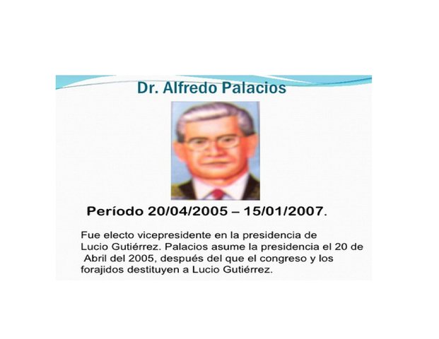 PRESIDENCIA DE ALFREDO PALACIOS