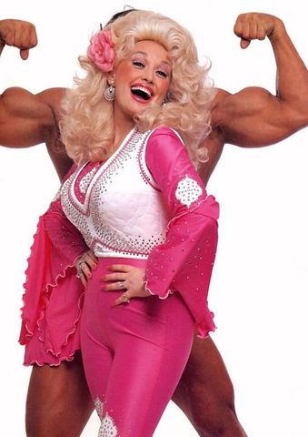 Dolly Parton y Arnol Schwarzenegger