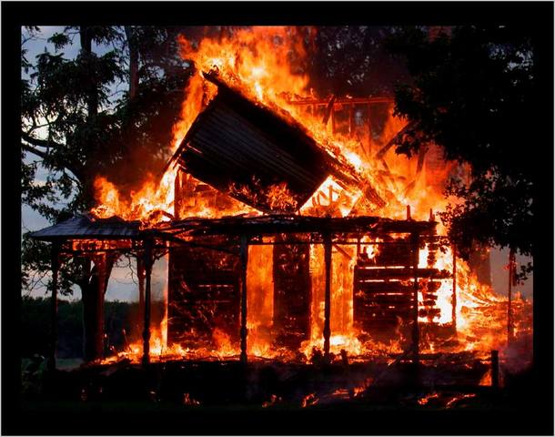 House Set on Fire By A Racist Mob