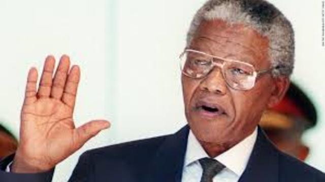 Nelson Mandela becomes president of South Africa.