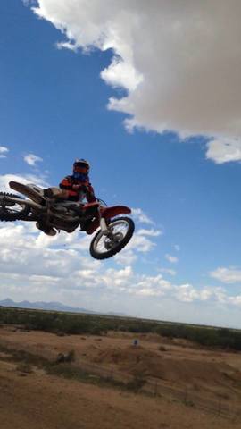 Started racing dirtbikes