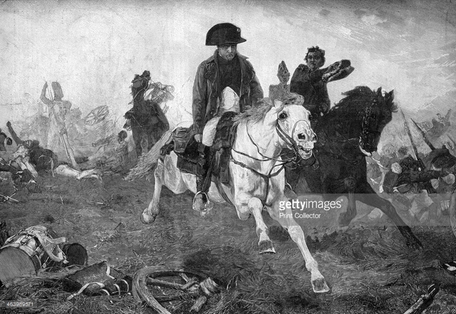 Napoleon attacks, beginning the Battle at Waterloo, and later on in the day, the British and and the Prussians defeat Napoleon