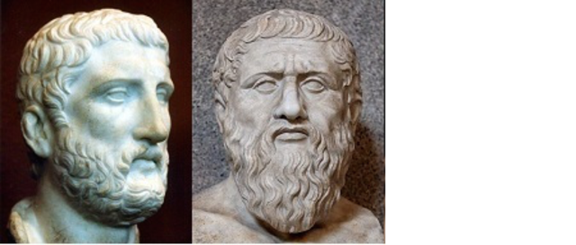 Demócrito y Platón