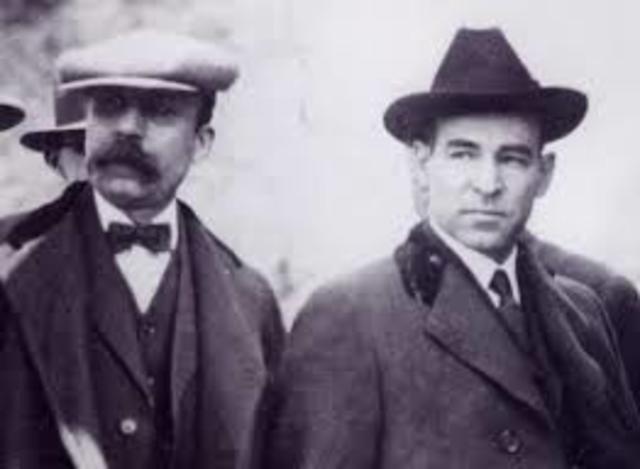 Sacco and Vanzetti arrested for armed robbery and murder