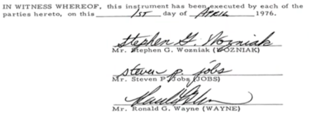 Signed a contract and was the only one to sign his name in lower case letters