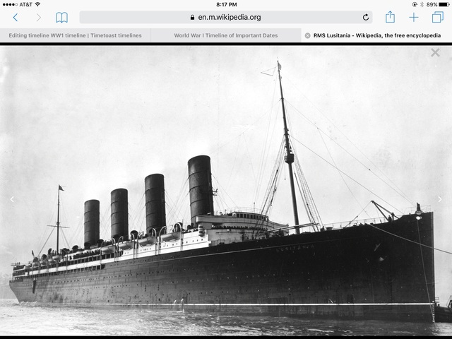 Lusitania sinks