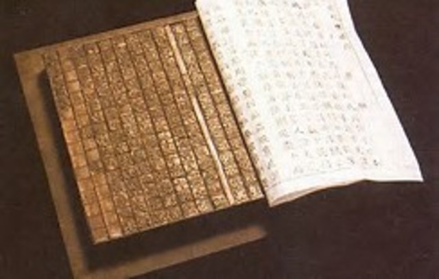 impremta de Bi Sheng a Xina