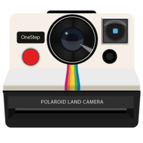 The Polaroid camera is marketed