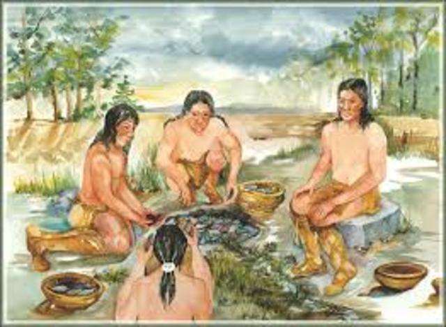 Woodland  period, pottery, permanent villages, gardening