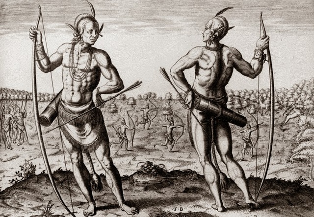 Amadas and barlowe claim North carolina area for england