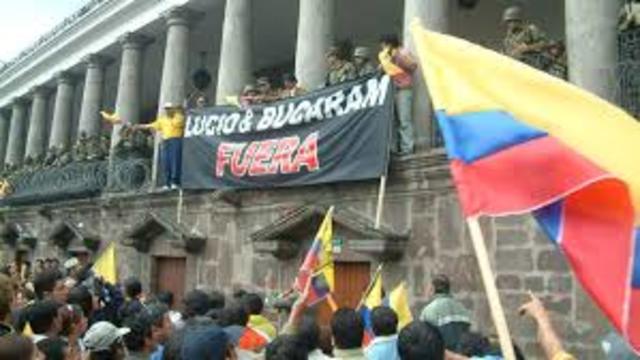 Proceso y errocamiento de Lucio Guitierez.