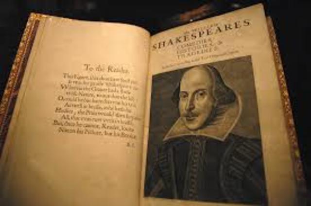 Publication of Shakespeare's first folio