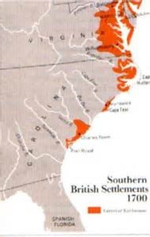 North Carolina and South Carolina split into two separate colonies