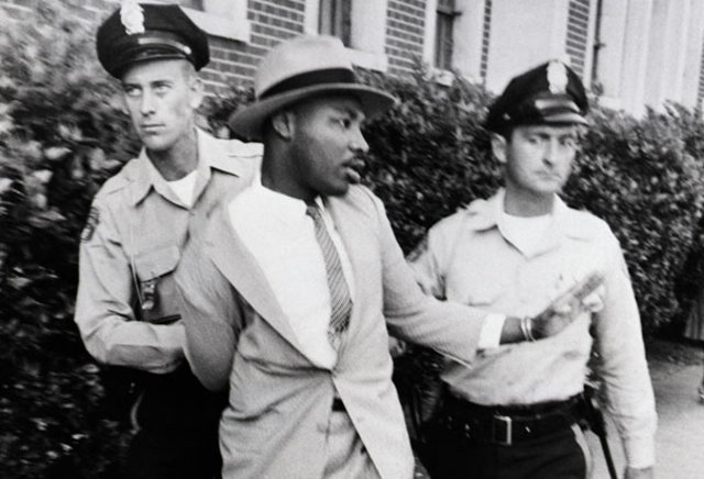 Martin Luther King is arrested in AL