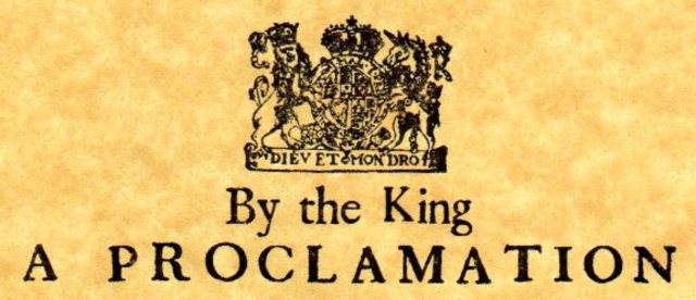 Royal Proclamation