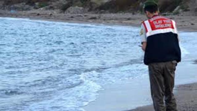 Another body of a Syrian child washed up on a beach in Turkey.