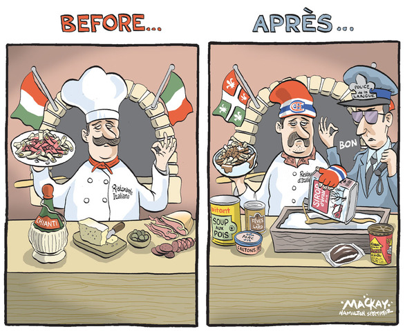 quebec bans english signage in Canada