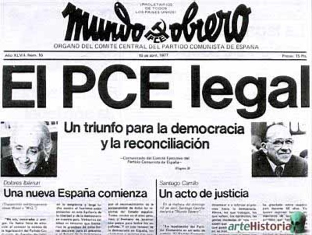 El Partido Comunista de España vuelve a ser legal.