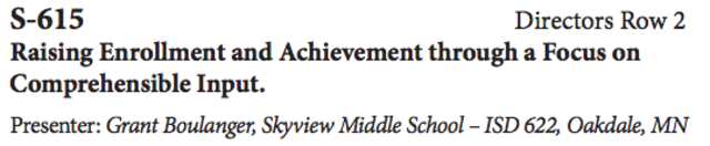 Raising Enrollment and Achievement through a Focus on Comprehensible Input