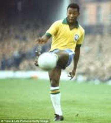 Pele was recognized for his great performance.