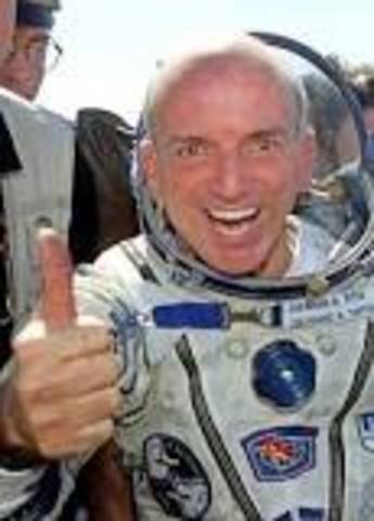 First tourist in space.
