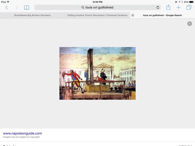 Louis XVI guillotined