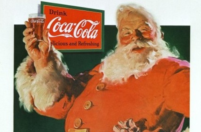 First santa used in coca cola advertisements