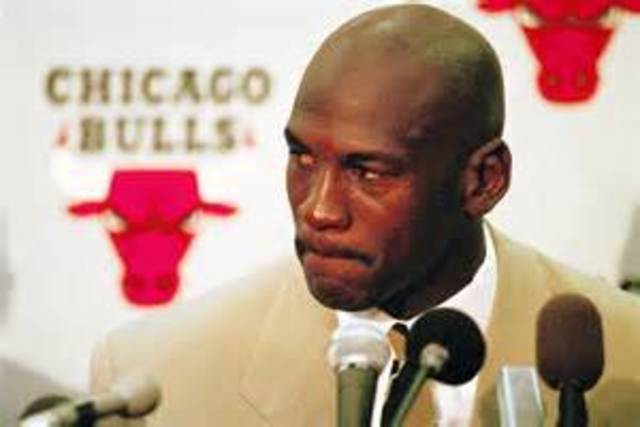 Michael Jordan retires fot the first time