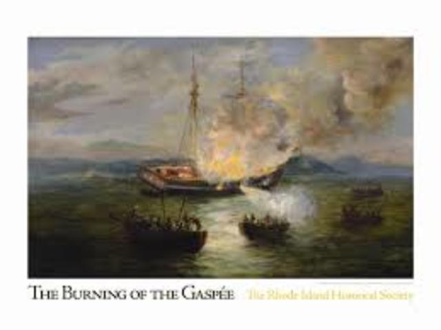 Colonists Burn Gaspee