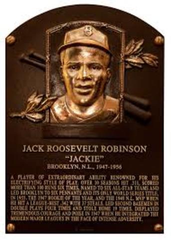 Jackie Robinson won an award for the National Hall of Fame