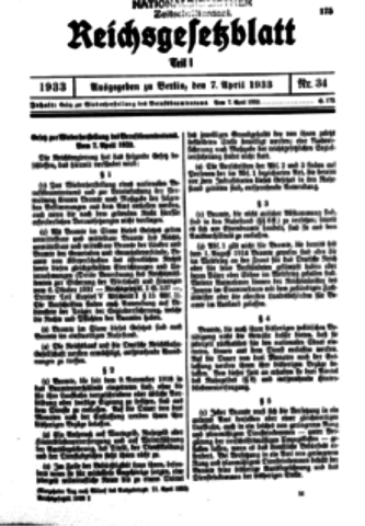 Law for the Restoration of the Professional Civil Service