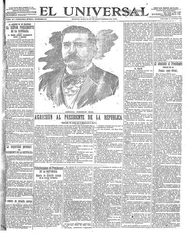 Se crea el PERIÓDICO EL UNIVERSAL