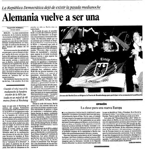Alemania es reunificada.