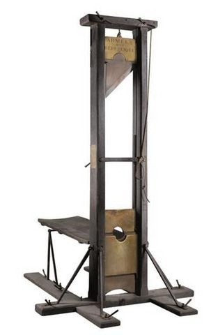Guillotine adopted as official means of execution.