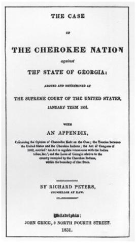 Cherokee Nation v. State of Georgia
