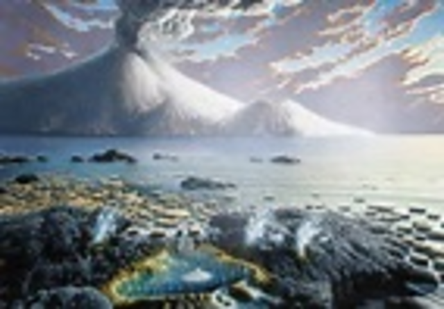 First crustal rocks form