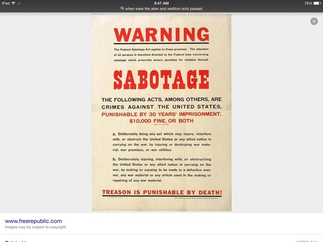 Alien and Sedition Acts