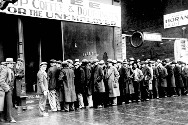 The Great Depression left millions unemployed