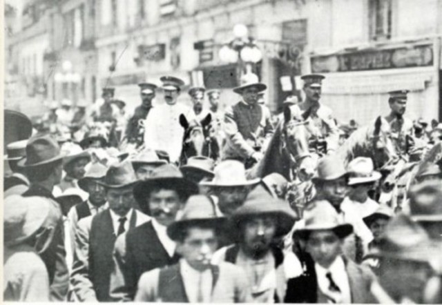 Reentrada de las tropas de Obregón en Ciudad de México