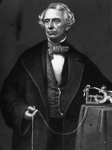 Samuel F.B. Morse sends first electric signals over telegraph