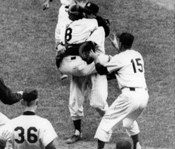 yogi and don larsen have a perfect game.