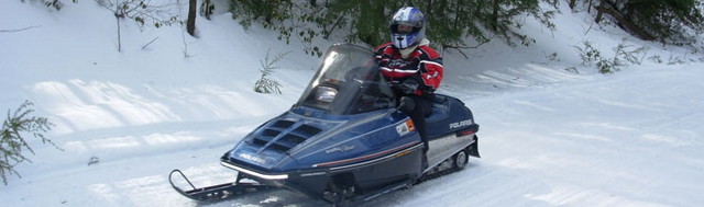 Modern day recreational snowmobile