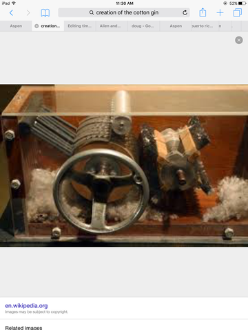 Creation of the Cotton Gin