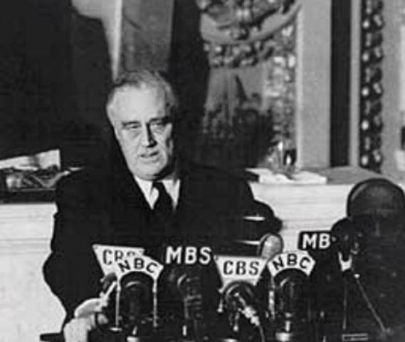 President Roosevelt Announcing War