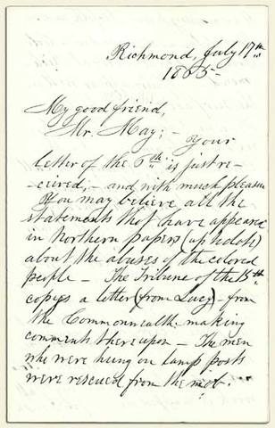 Sarah Grimke's Letters on Equality of the Sexes and Conditions of Women